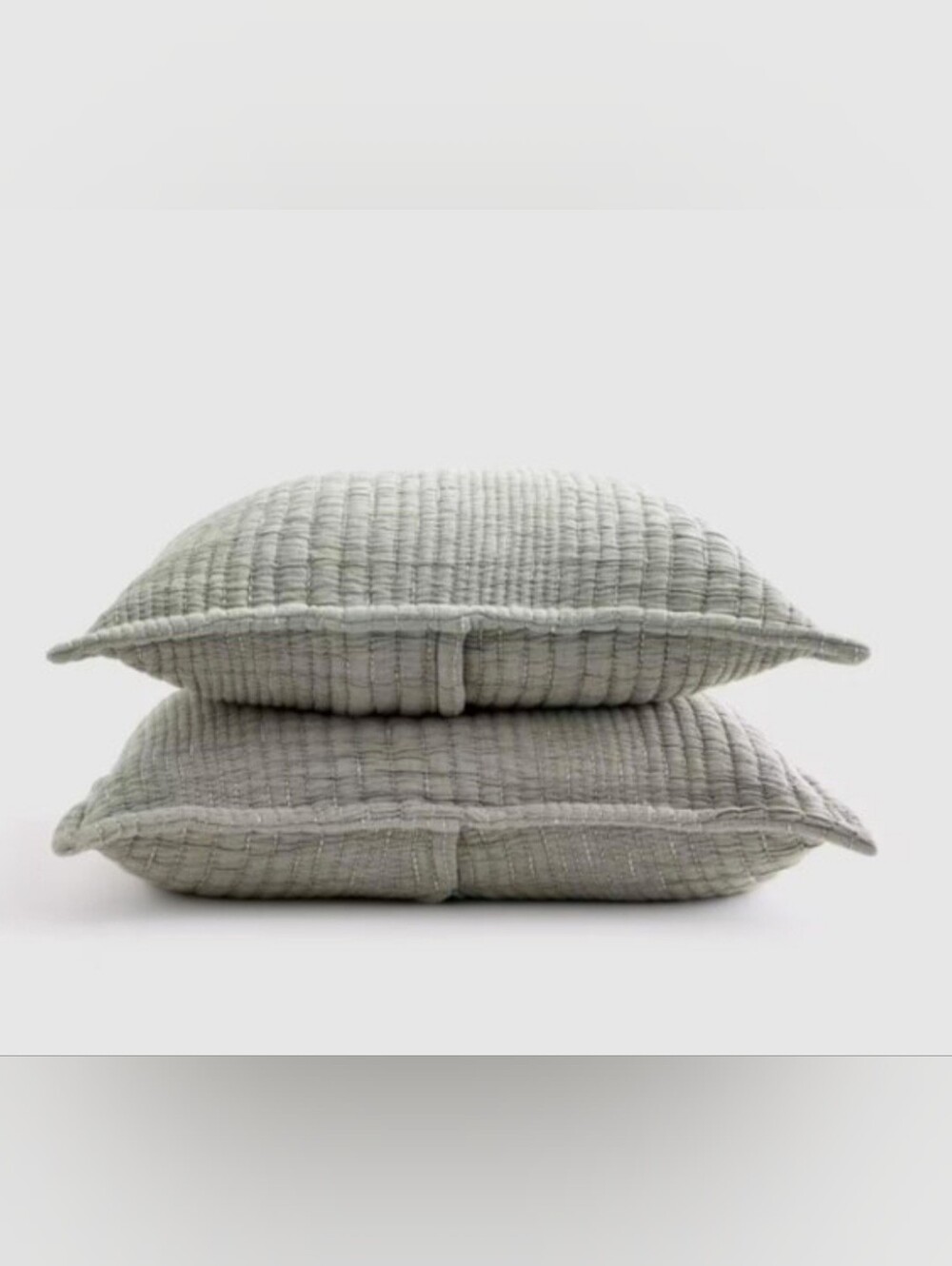 Quince Organic Cotton Channel Stitch Shams